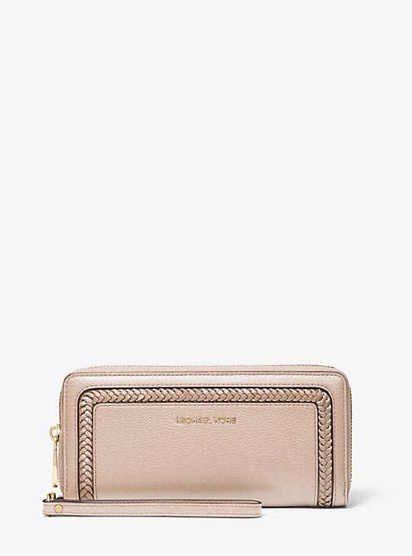 michael kors lexington large pebbled leather continental wristlet|Leather Continental Wristlet .